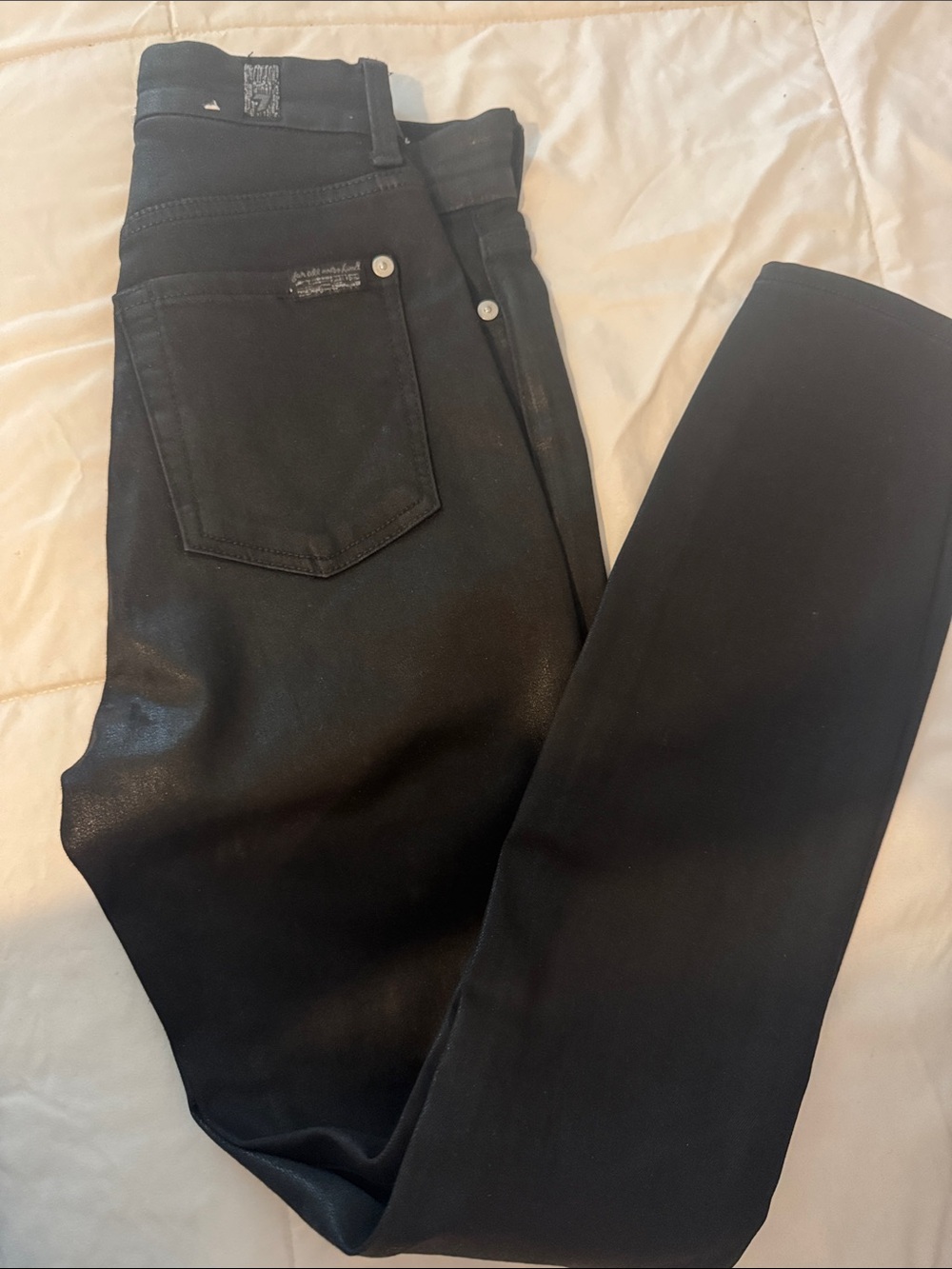 7 For All Mankind Black Skinny Jeans
